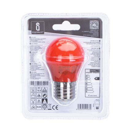 Lâmpada LED G45 E27/4W/230V laranja - Aigostar