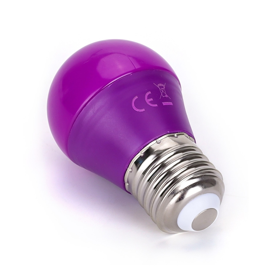 Lâmpada LED G45 E27/4W/230V roxa - Aigostar