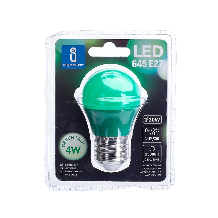 Lâmpada LED G45 E27/4W/230V verde - Aigostar