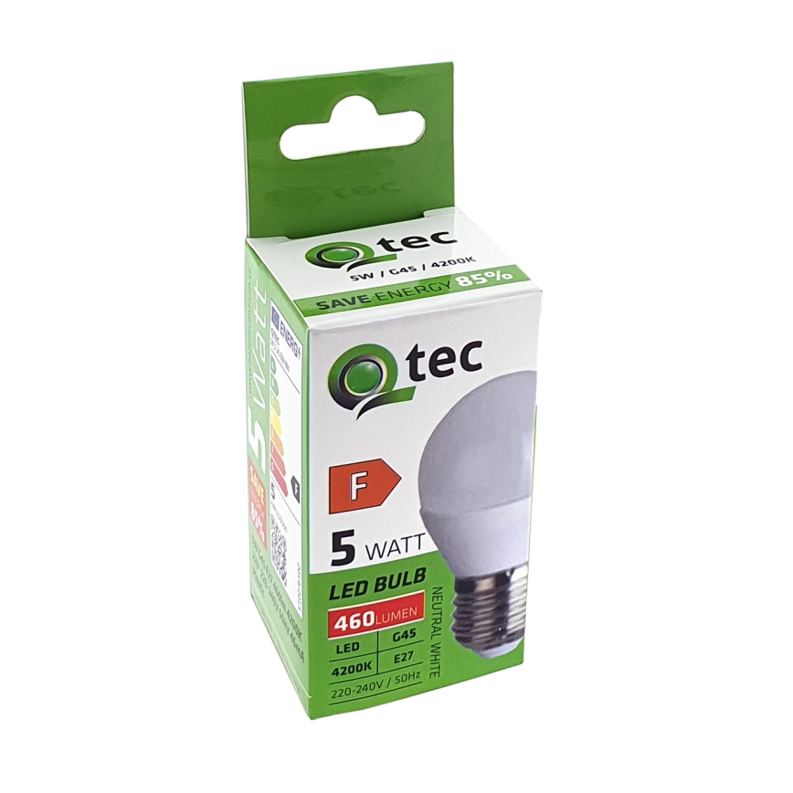 Lâmpada LED G45 E27/5W/230V 4200K