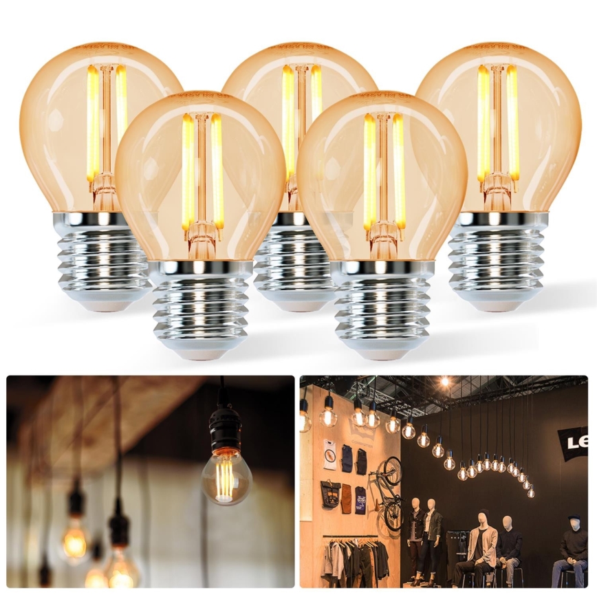 Lâmpada LED G45 E27/6W/230V 2200K - Aigostar