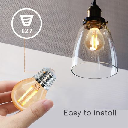 Lâmpada LED G45 E27/6W/230V 2200K - Aigostar
