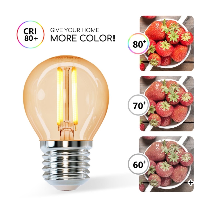 Lâmpada LED G45 E27/6W/230V 2200K - Aigostar