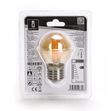 Lâmpada LED G45 E27/6W/230V 2200K - Aigostar