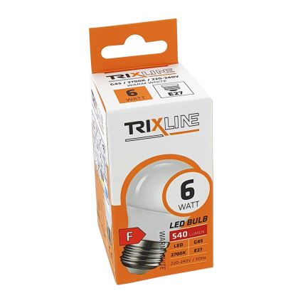 Lâmpada LED G45 E27/6W/230V 2700K