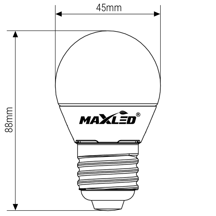 Lâmpada LED G45 E27/8W/230V 4000K