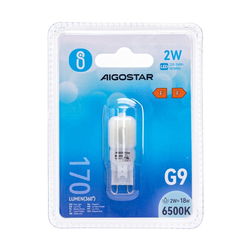 Lâmpada LED G9/2W/230V 6500K - Aigostar