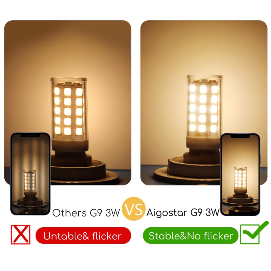 Lâmpada LED G9/3W/230V 3000K - Aigostar