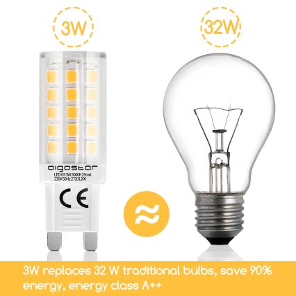 Lâmpada LED G9/3W/230V 3000K - Aigostar