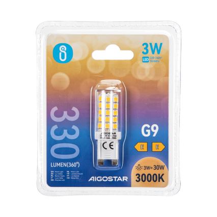 Lâmpada LED G9/3W/230V 3000K - Aigostar