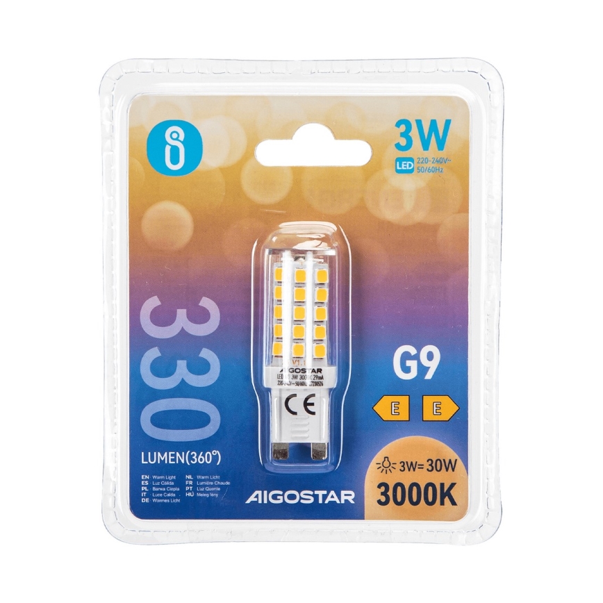 Lâmpada LED G9/3W/230V 3000K - Aigostar