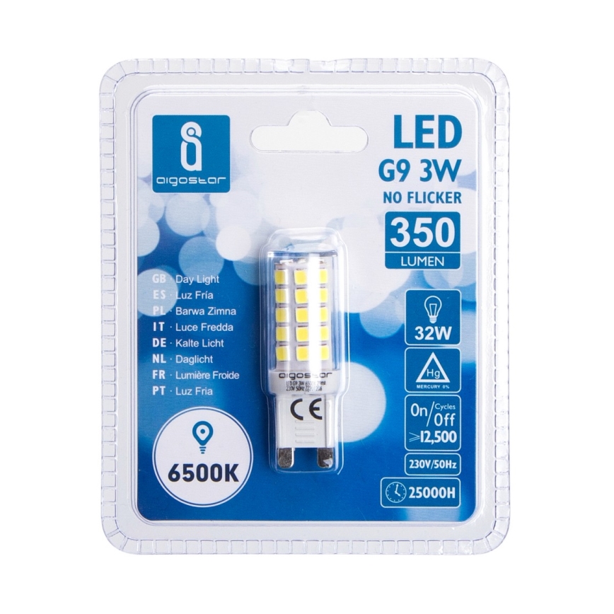 Lâmpada LED G9/3W/230V 6500K - Aigostar