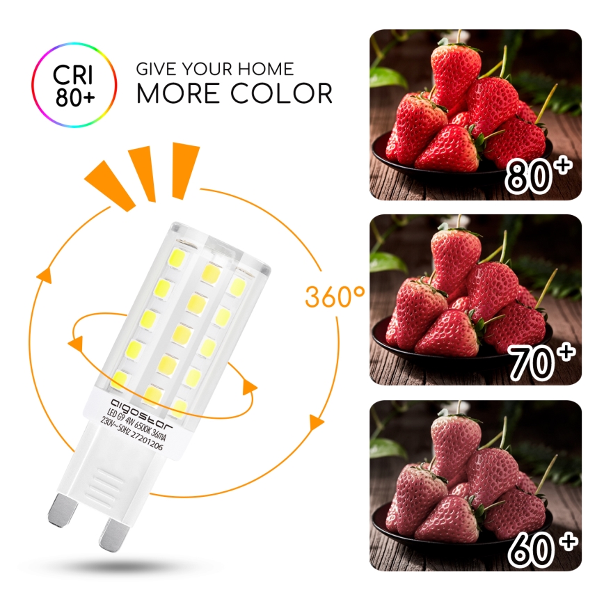 Lâmpada LED G9/4W/230V 6500K - Aigostar