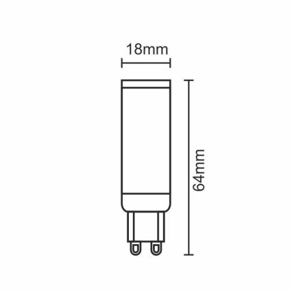 Lâmpada LED G9/7W/230V 2800K