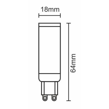 Lâmpada LED G9/7W/230V 6000K