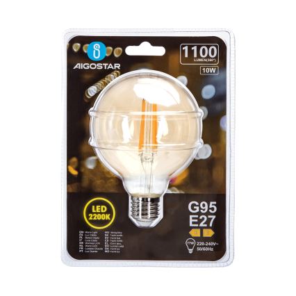 Lâmpada LED G95 E27/10W/230V 2200K - Aigostar