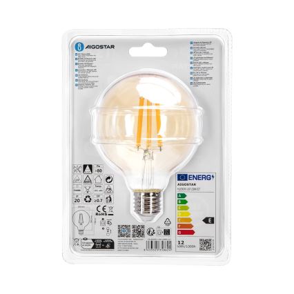 Lâmpada LED G95 E27/12W/230V 2200K - Aigostar
