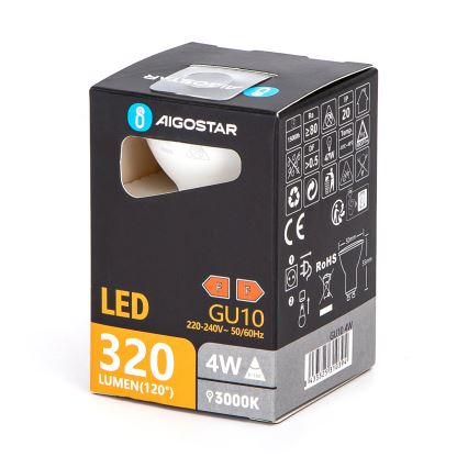 Lâmpada LED GU10/4W/230V 3000K - Aigostar
