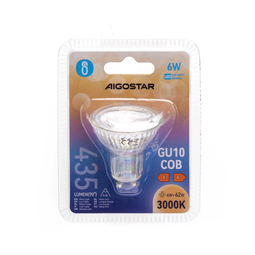Lâmpada LED GU10/6W/230V 3000K - Aigostar