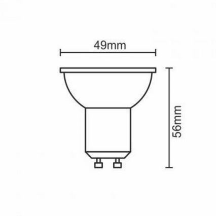Lâmpada LED GU10/6W/230V 3000K preto