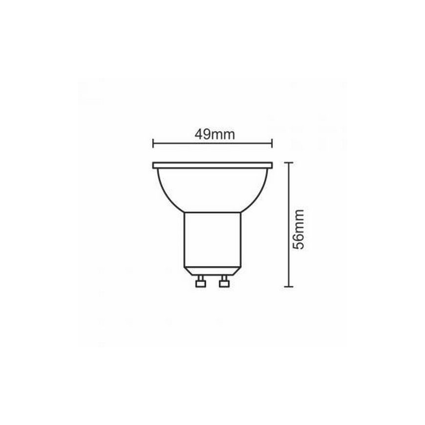 Lâmpada LED GU10/6W/230V 3000K preto