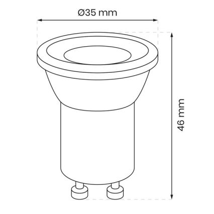 Lâmpada LED GU10-MR11/3W/230V 3000K