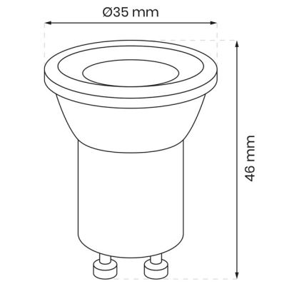 Lâmpada LED GU10-MR11/3W/230V 4000K