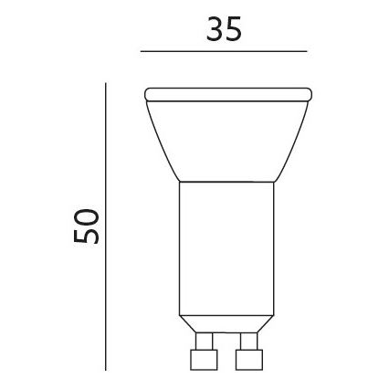 Lâmpada LED GU10-MR11/4W/230V 3000K