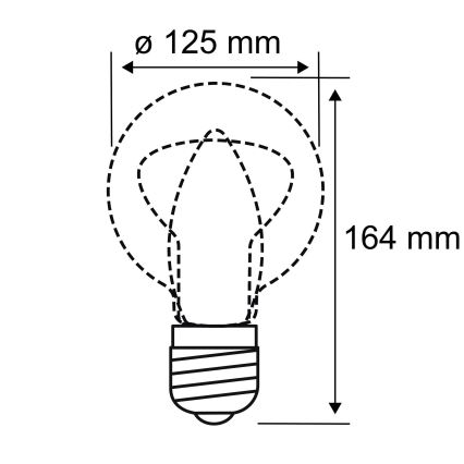 Lâmpada LED INNER G125 E27/3,5W/230V 1800K - Paulmann 28875