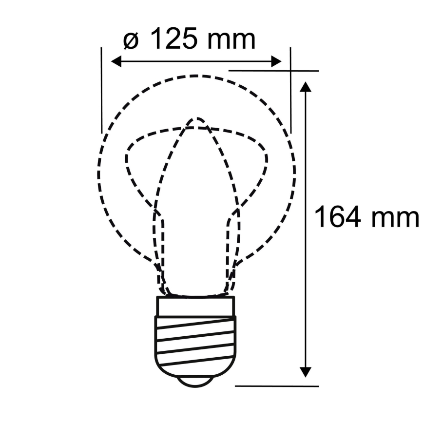 Lâmpada LED INNER G125 E27/3,5W/230V 1800K - Paulmann 28875