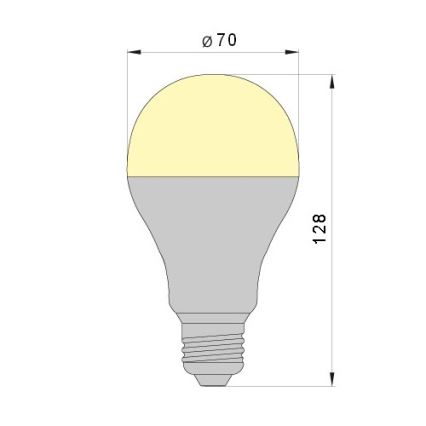 Lâmpada LED LEDSTAR A70 E27/18W/230V 3000K