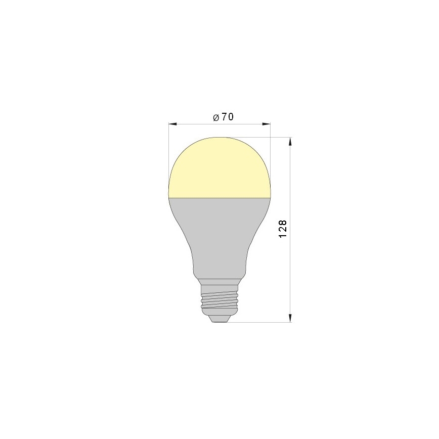 Lâmpada LED LEDSTAR A70 E27/18W/230V 3000K