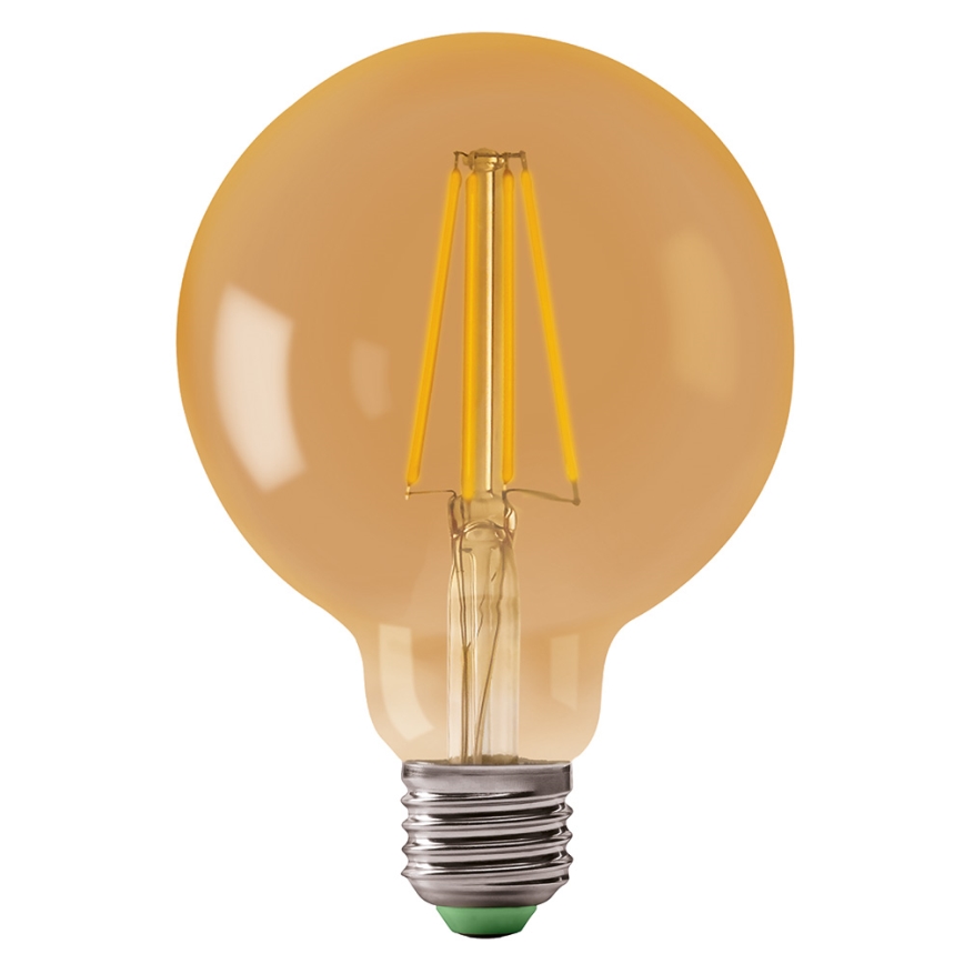 Lâmpada LED LEDSTAR AMBER G80 E27/8W/230V 2200K