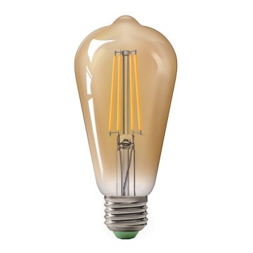 Lâmpada LED LEDSTAR AMBER ST64 E27/10W/230V 2200K