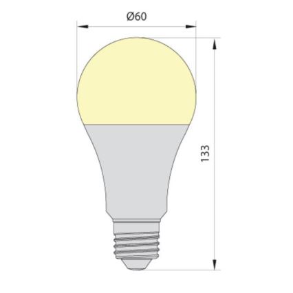 Lâmpada LED LEDSTAR ECO A65 E27/20W/230V 4000K