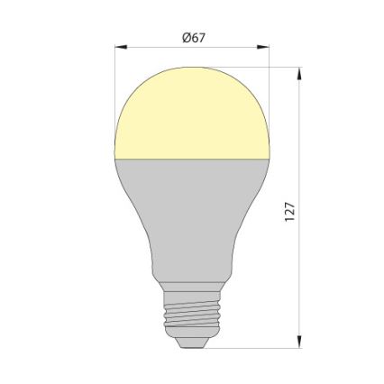 Lâmpada LED LEDSTAR ECO E27/12W/230V