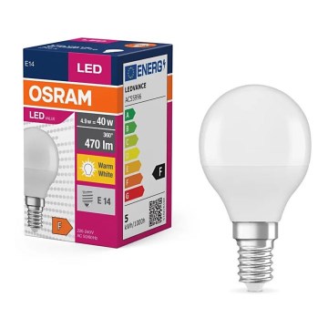 Lâmpada LED P40 E14/4,9W/230V 2700K - Osram