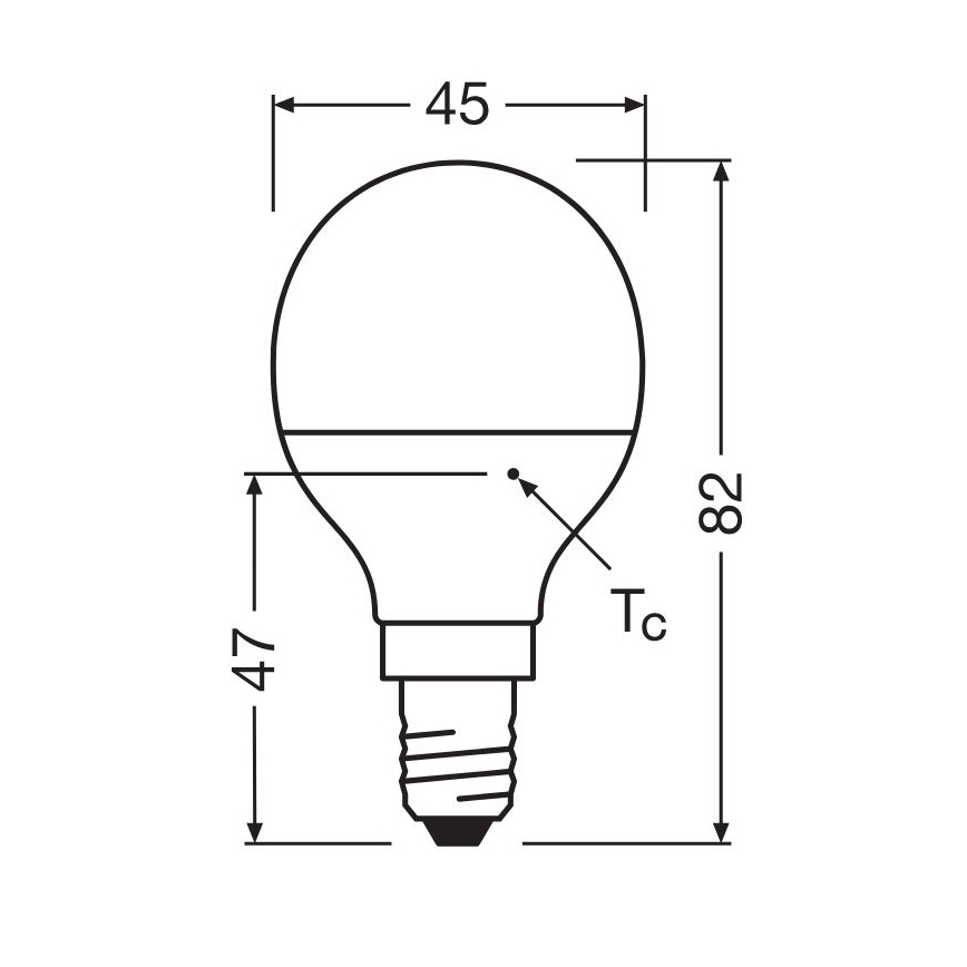 Lâmpada LED P40 E14/4,9W/230V 2700K - Osram