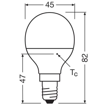 Lâmpada LED P40 E14/4,9W/230V 4000K - Osram