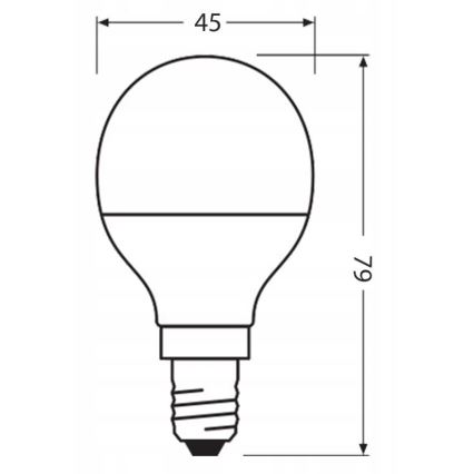 Lâmpada LED de plástico reciclado P45 E14/4,9W/230V 4000K - Osram