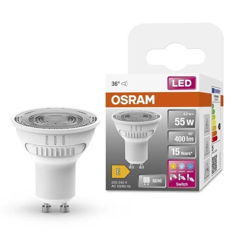 Lâmpada LED PAR16 GU10/4,2W/230V 2700/4000/6500K 36° - Osram