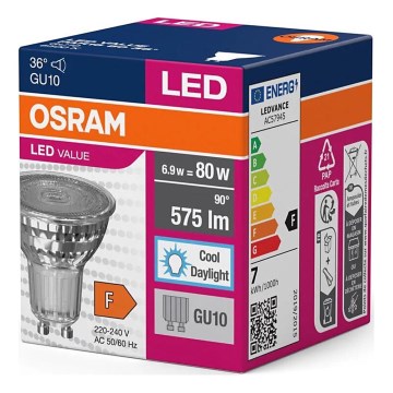 Lâmpada LED PAR16 GU10/6,9W/230V 6500K - Osram