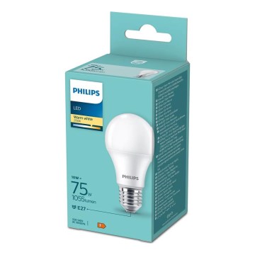 Lâmpada LED Philips A60 E27/10W/230V 2700K