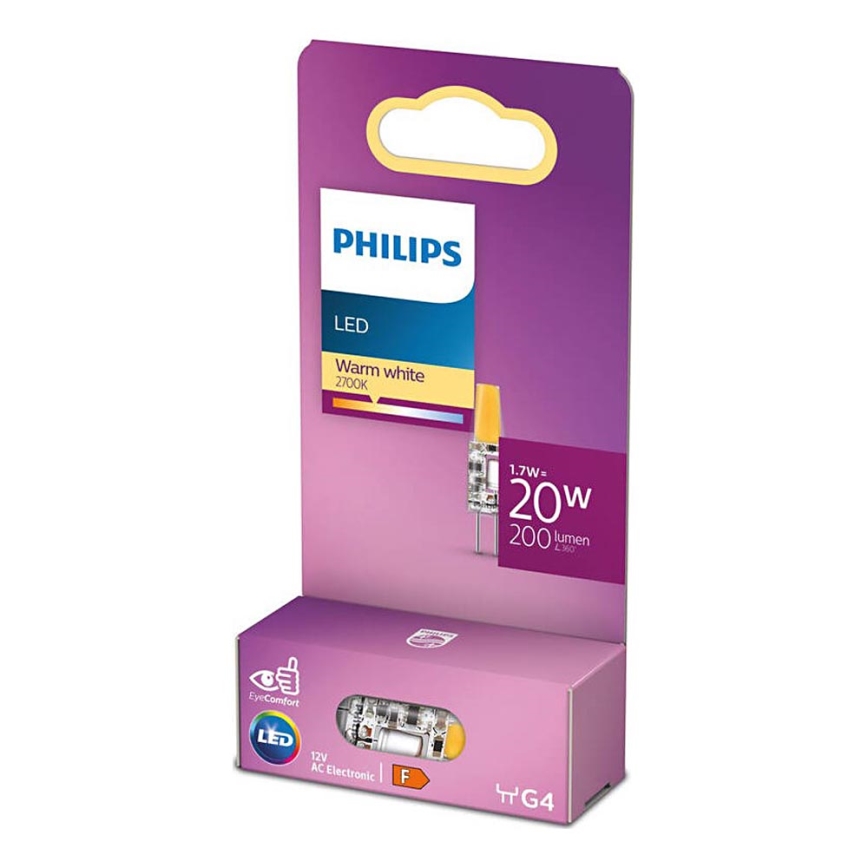 Lâmpada LED Philips G4/1,7W/12V 2700K