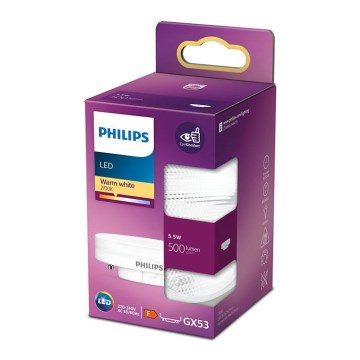 Lâmpada LED Philips GX53/5,5W/230V 2700K
