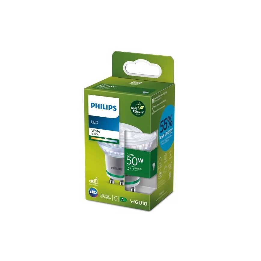 Lâmpada LED Philips PAR16 GU10/2,1W/230V 3000K