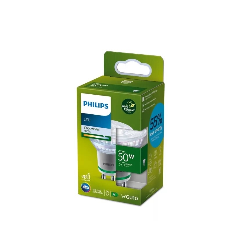 Lâmpada LED Philips PAR16 GU10/2,1W/230V 4000K