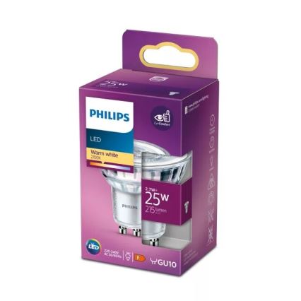 Lâmpada LED Philips PAR16 GU10/2,7W/230V 2700K