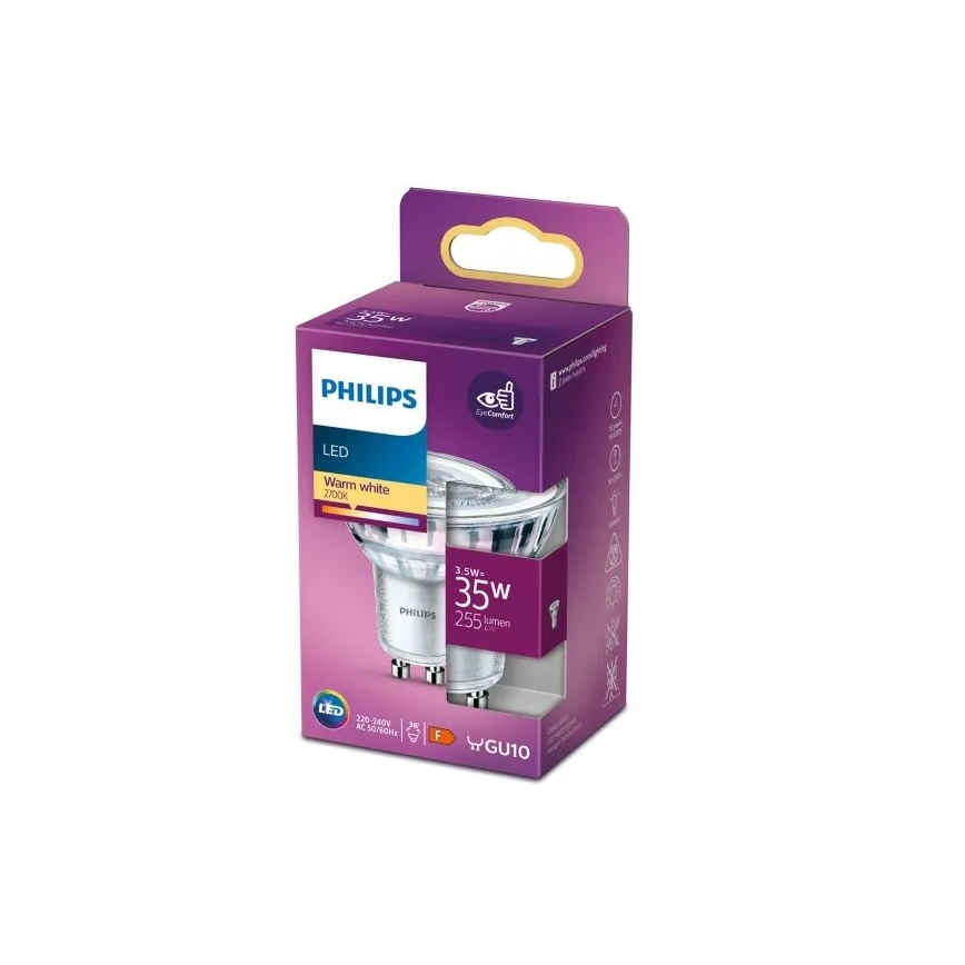 Lâmpada LED Philips PAR16 GU10/3,5W/230V 2700K
