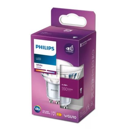 Lâmpada LED Philips PAR16 GU10/4,9W/230V 3000K